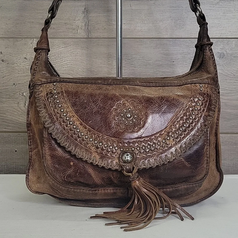 Patricia Nash Vintage Inspired Brown Leather Women Bag